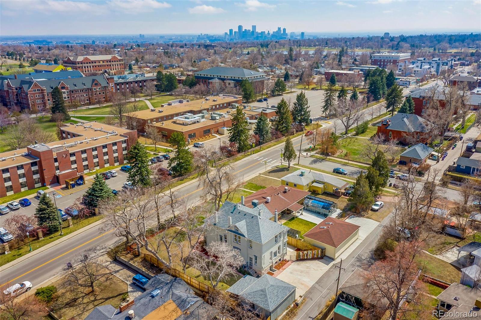 5127 Lowell Boulevard Denver, CO 80221 - Photo 6 of 39 an aerial view of a city with lots of residential buildings