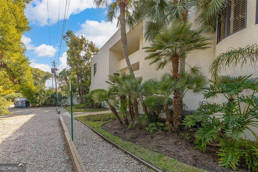 548 Oglethorpe Avenue, Unit 11 St. Simons, GA 31522 - Photo 24 of 25 a view of a yard with palm tree