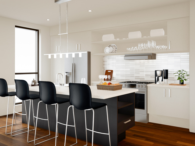 5691 North Ridge Avenue, Unit 302 Chicago, IL 60660 - Photo 8 of 12 a kitchen with stainless steel appliances kitchen island granite countertop a sink and cabinets