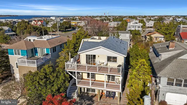 an aerial view of multiple house