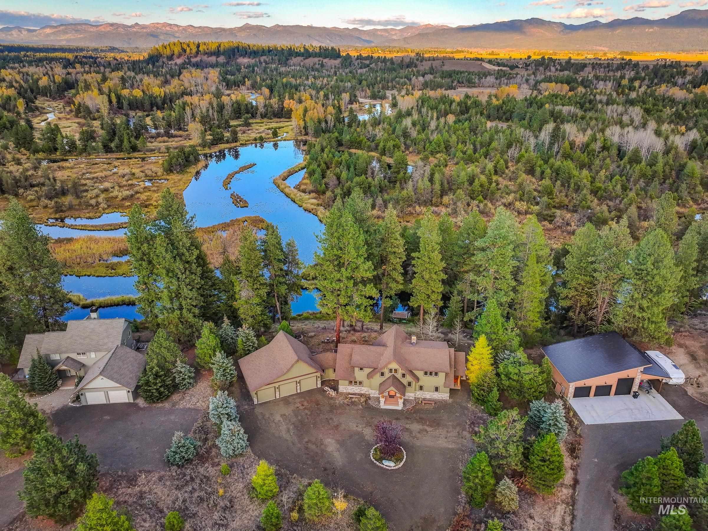 8 Bitterroot Court McCall, ID 83638 - Photo 49 of 50 Drone / aerial view of a water and mountain view and a forest