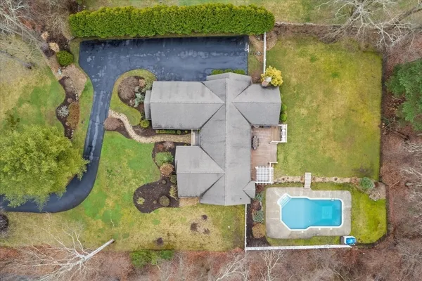 a bird view of a house