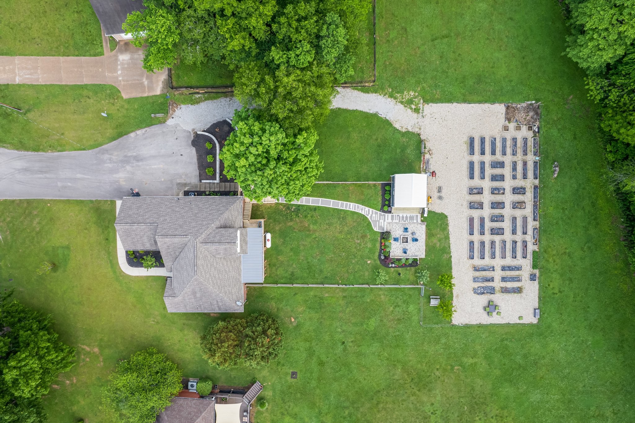 1685 Center Star Road Columbia, TN 38401 - Photo 62 of 68 an aerial view of a house with outdoor space pool seating area and yard