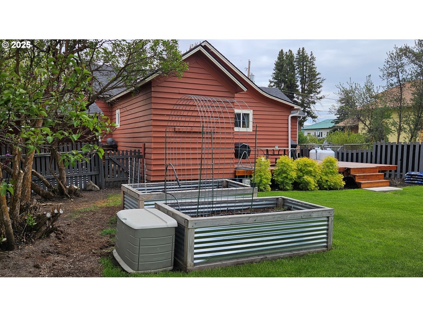 404 Southwest Depot Street Enterprise, OR 97828 - Photo 27 of 32 a black and white photo of a garden