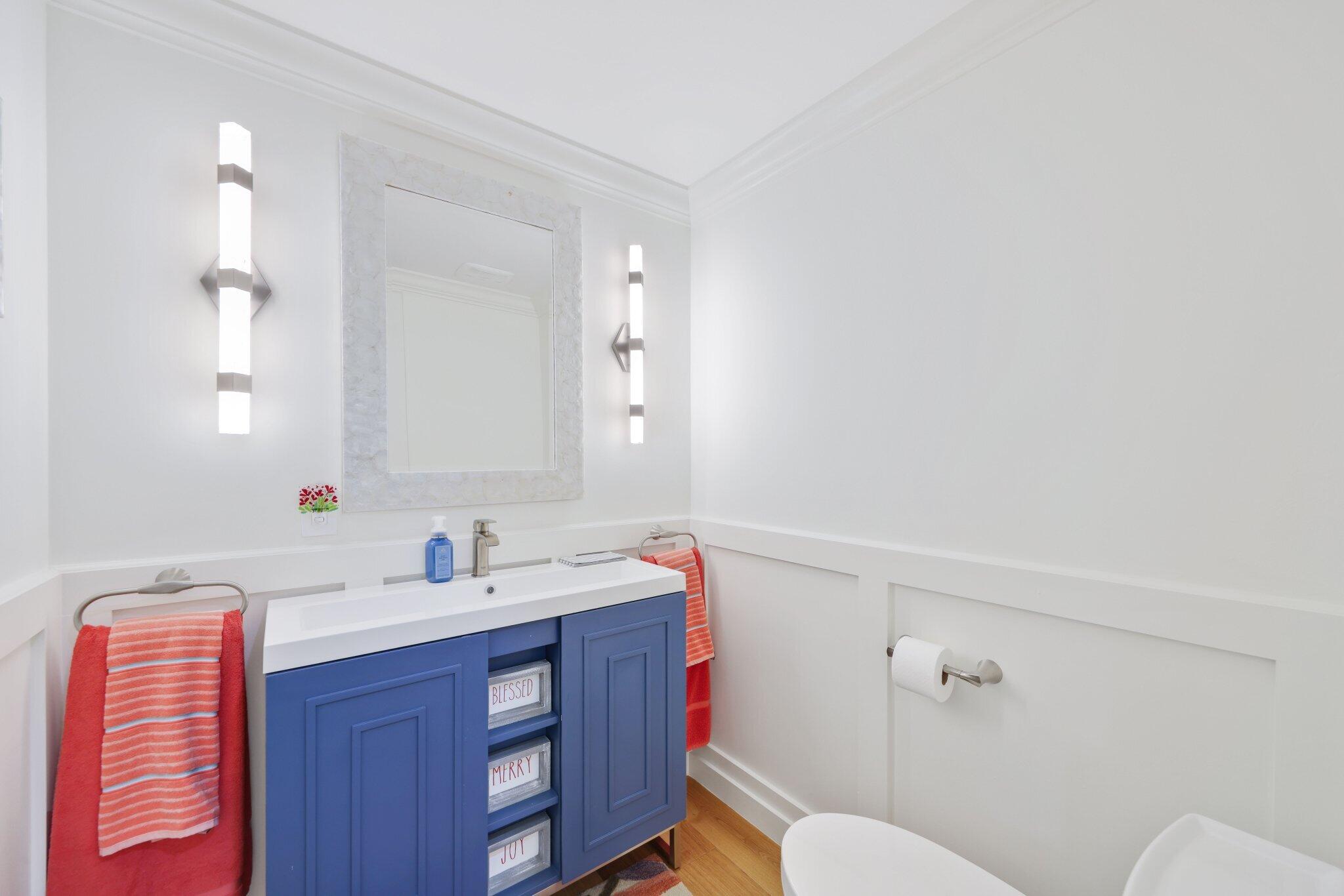 3900 North Ocean Boulevard, Unit LANAI Delray Beach, FL 33483 - Photo 17 of 40 a bathroom with a sink toilet vanity and tub