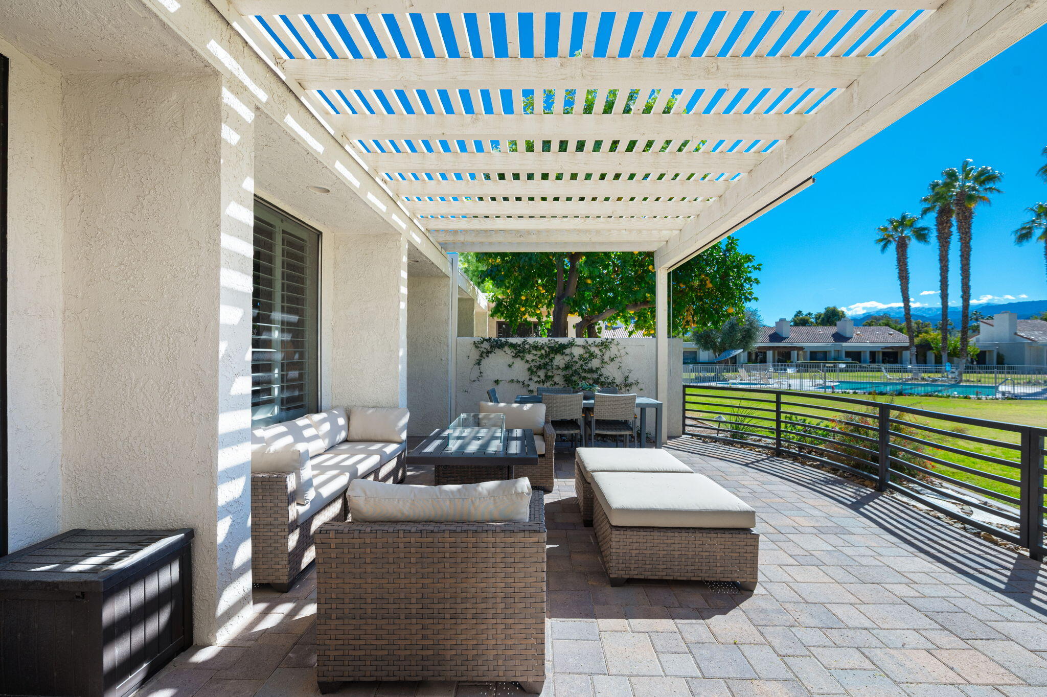 717 Inverness Drive Rancho Mirage, CA 92270 - Photo 39 of 46 a outdoor living space with furniture and garden view