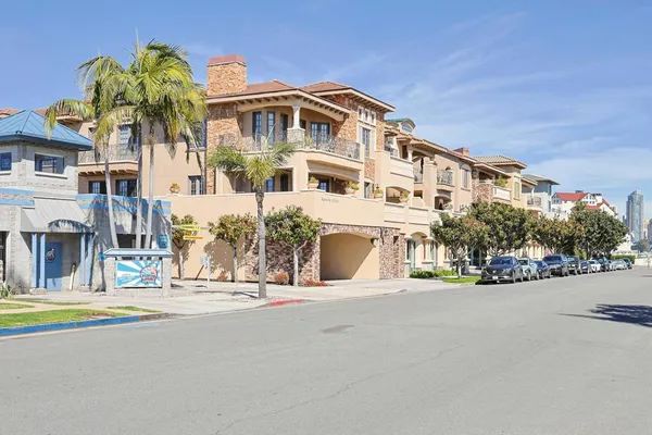 a view of a building with a street view