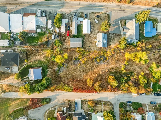 a front view of a building with an outdoor space