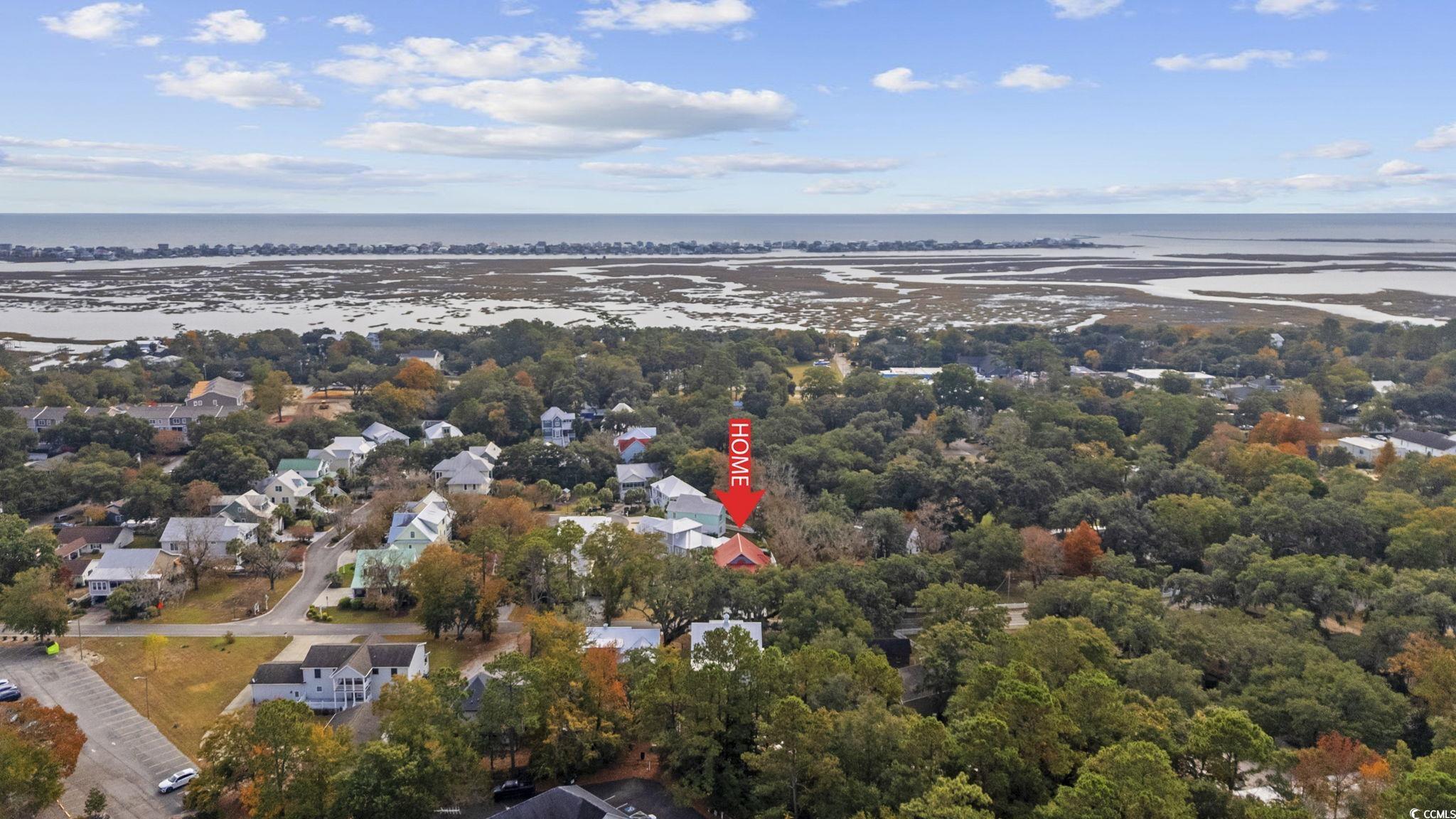 4398 Murrells Inlet Road Murrells Inlet, SC 29576 - Photo 37 of 38 Aerial view of residential area featuring a large body of water