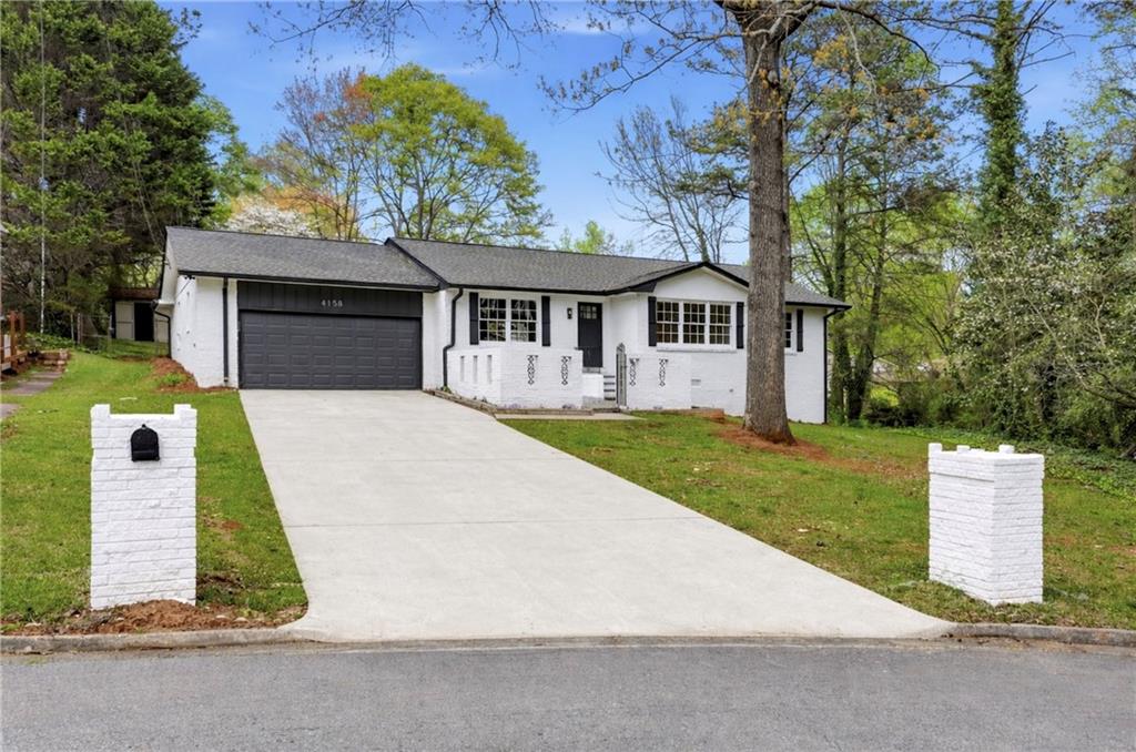 front view of house with a yard