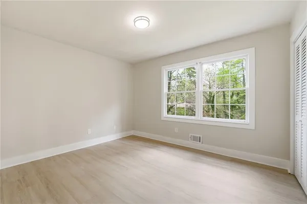 a house view with a garden space