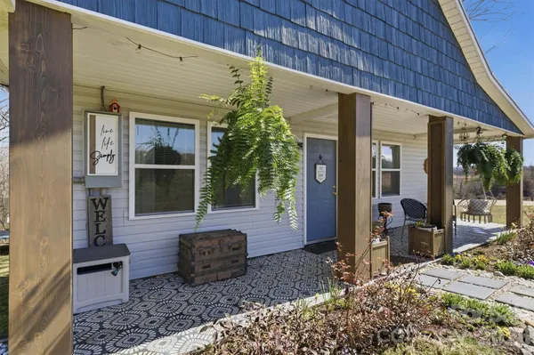 a view of a entryway door front of house