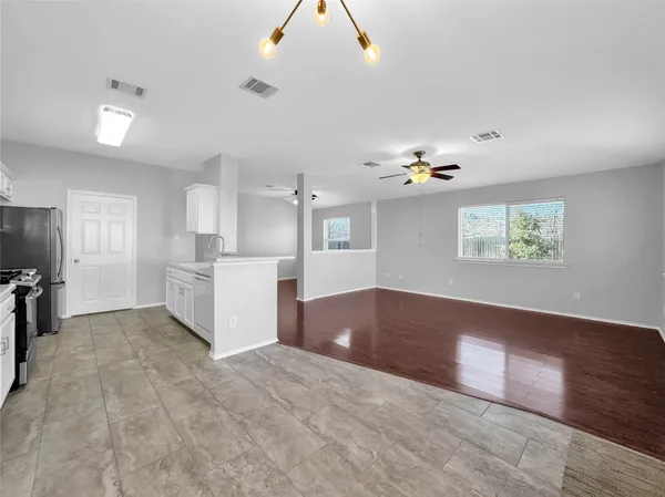 a view of kitchen and window