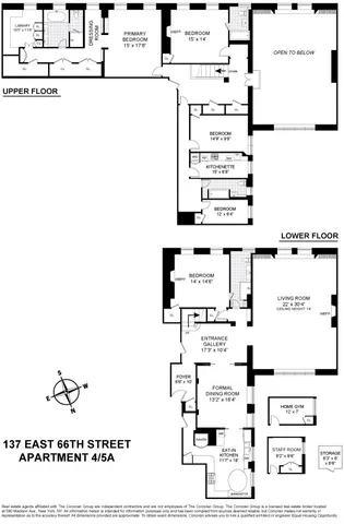 $9,900,000 | 137 East 66th Street, Unit 4/5A | Lenox Hill