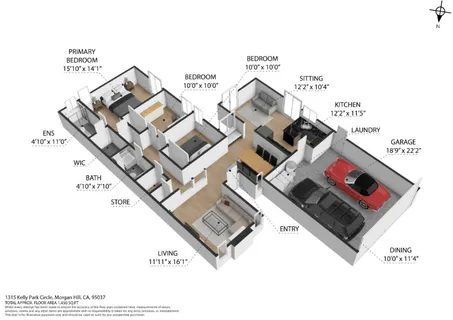 $1,250,000 | 1315 Kelly Park Circle, Morgan Hill, CA 95037