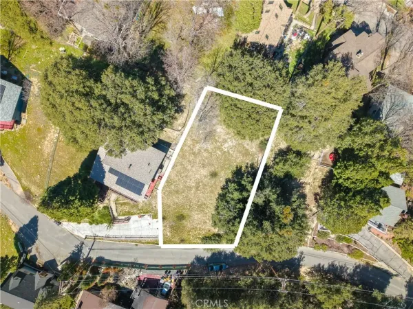 an aerial view of a residential houses