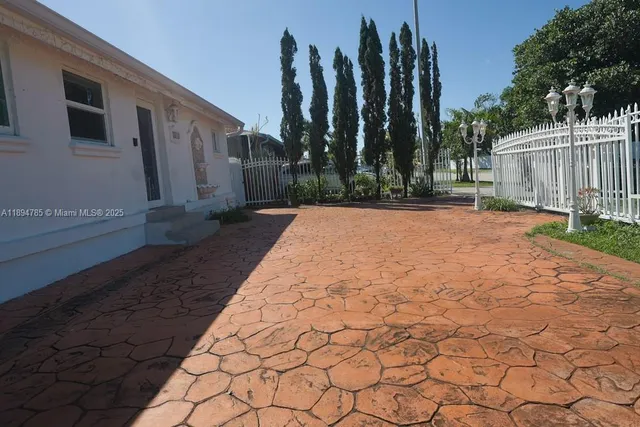 a backyard of a house