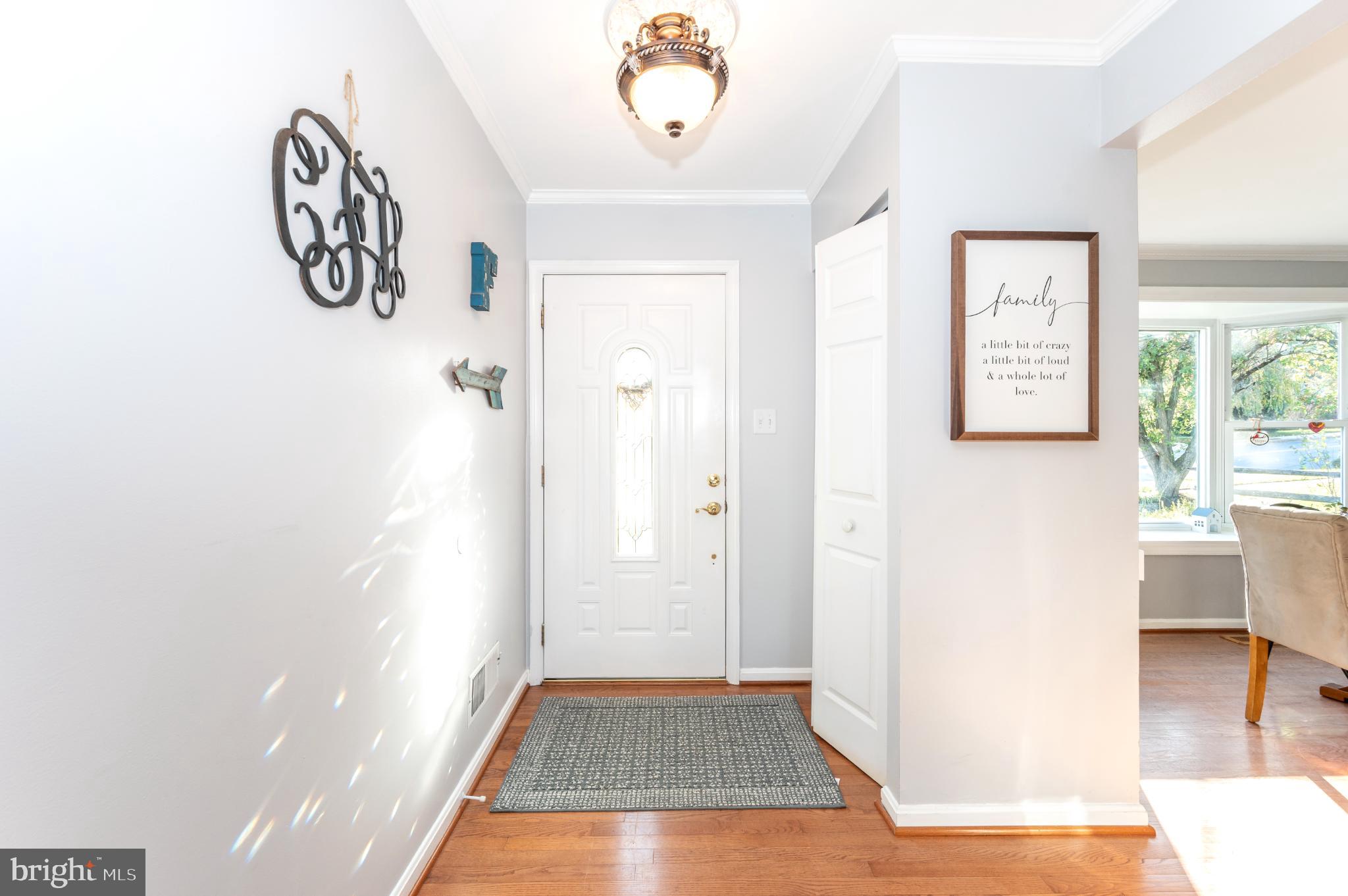 Welcoming entryway with natural light.