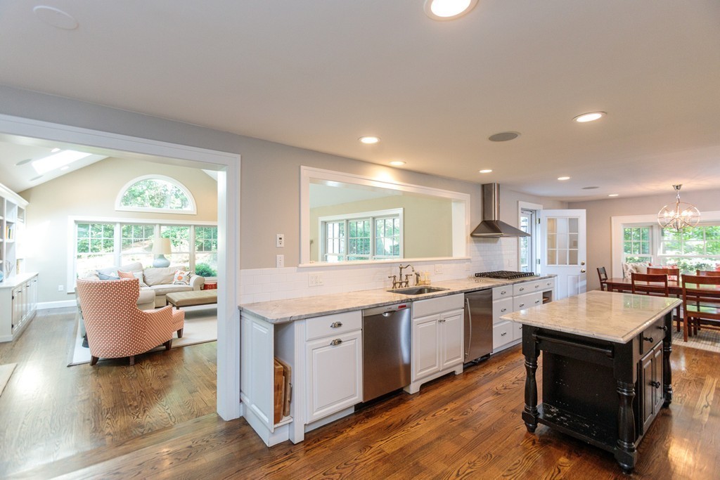69 Fox Hill Road Wellesley, MA 02481 - Photo 6 of 30 a large white kitchen with a large window