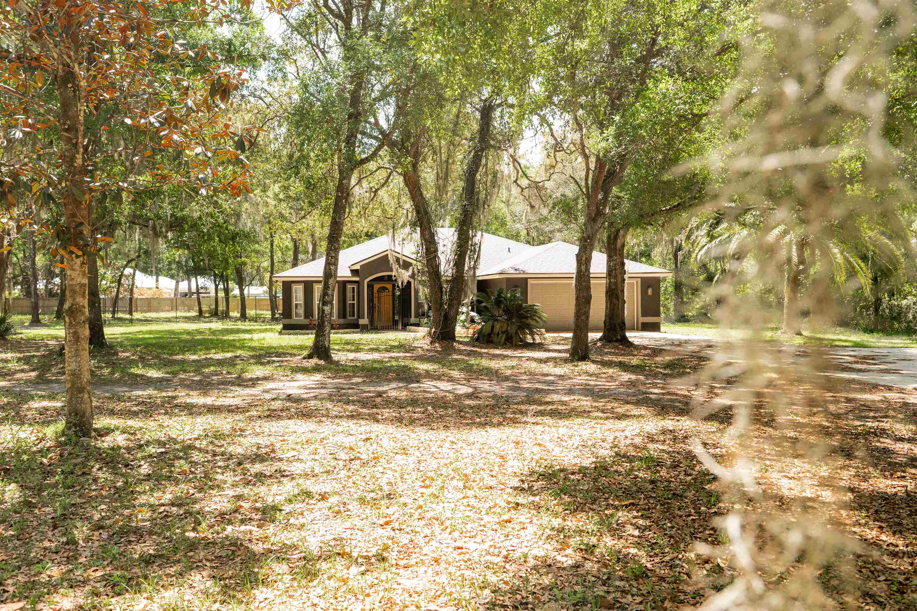 a view of road with trees