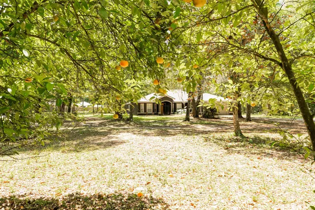 a house view with a outdoor space