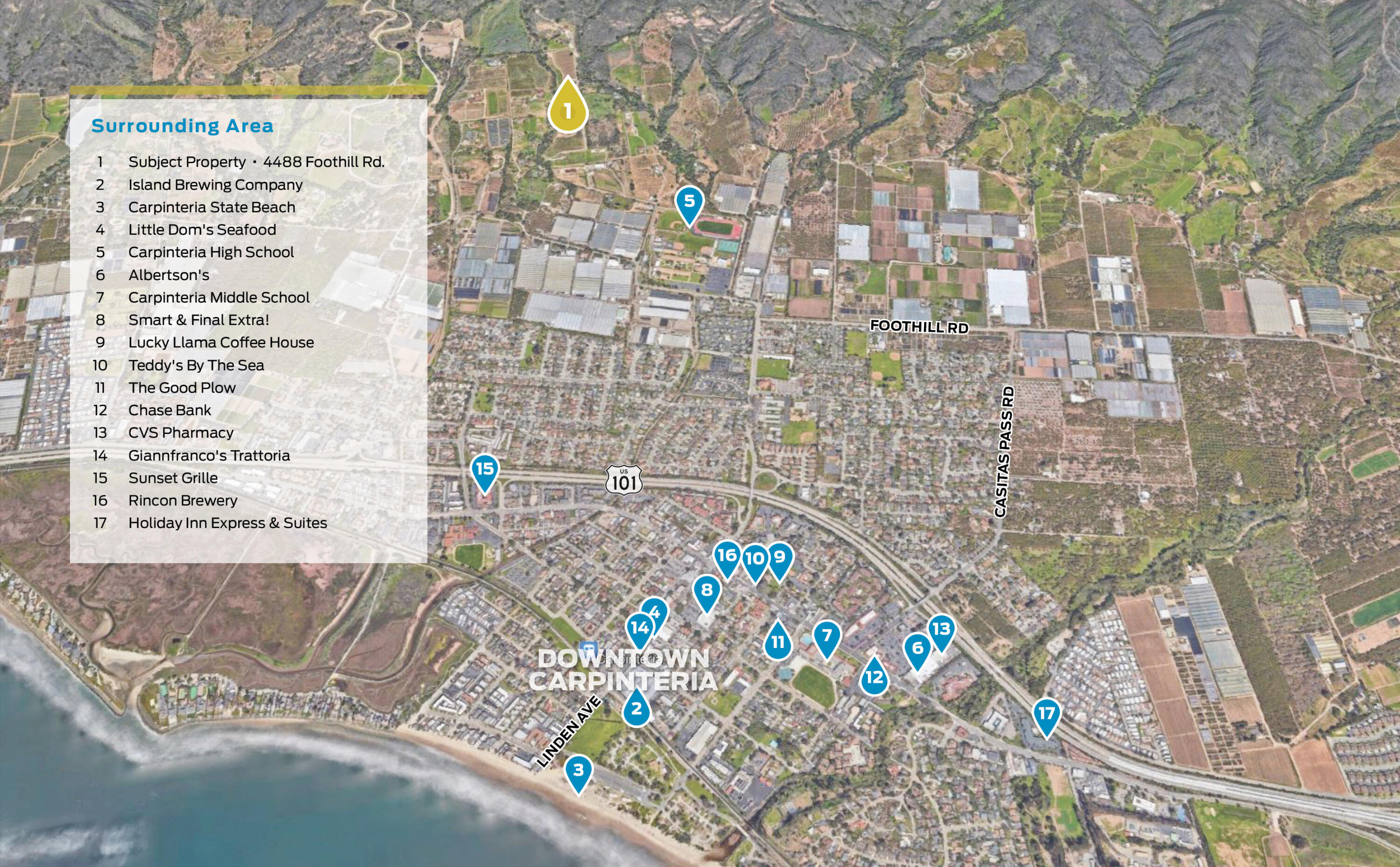 4488 Foothill Road Carpinteria, CA 93013 - Photo 24 of 24 Carp Overview