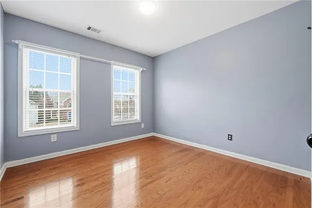 an empty room with a window