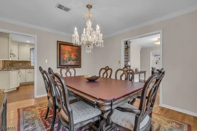 a view of a dining room and livingroom view
