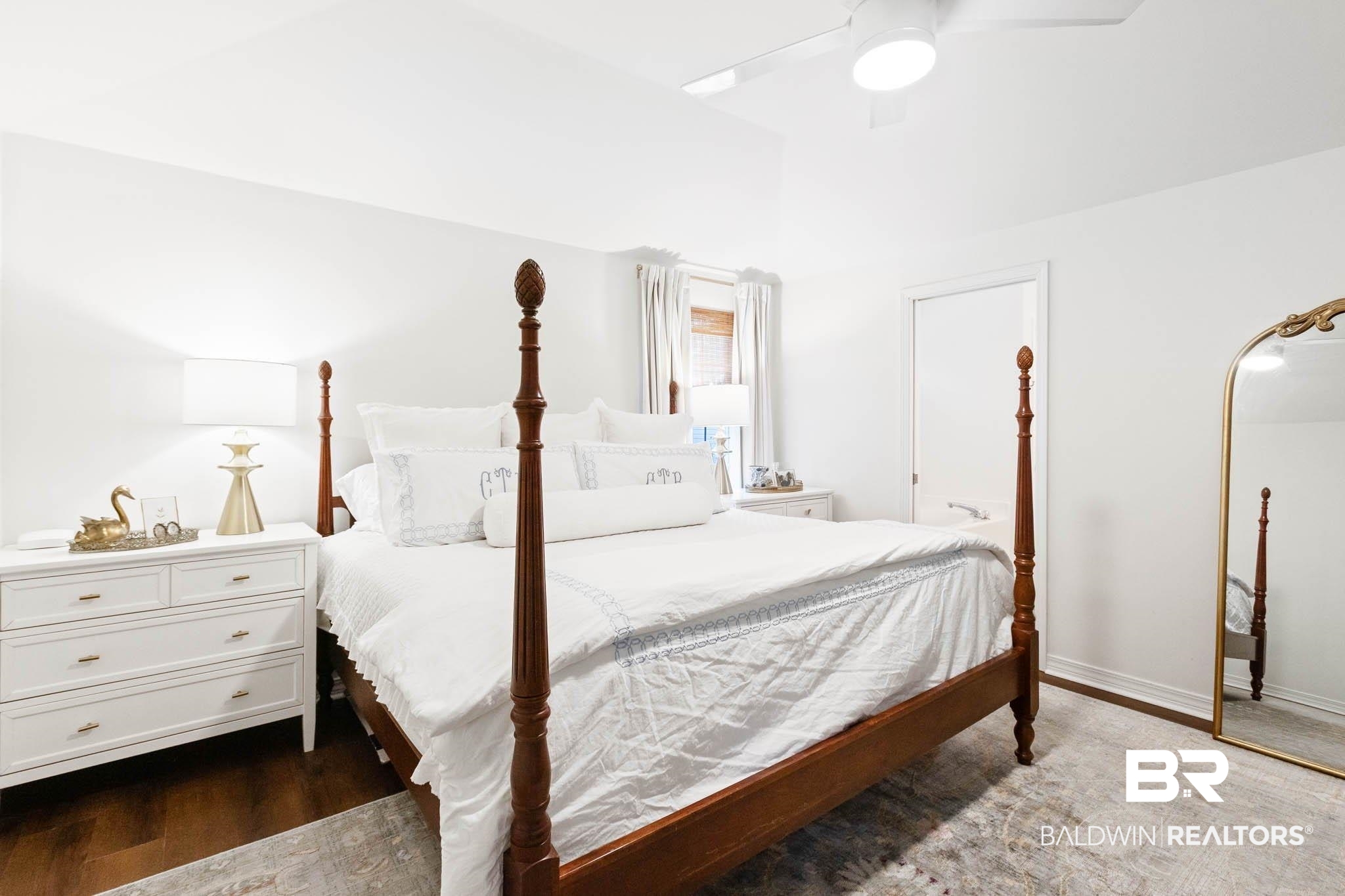 20685 Lowry Drive Fairhope, AL 36532 - Photo 23 of 48 Bedroom with a ceiling fan and dark wood-style floors