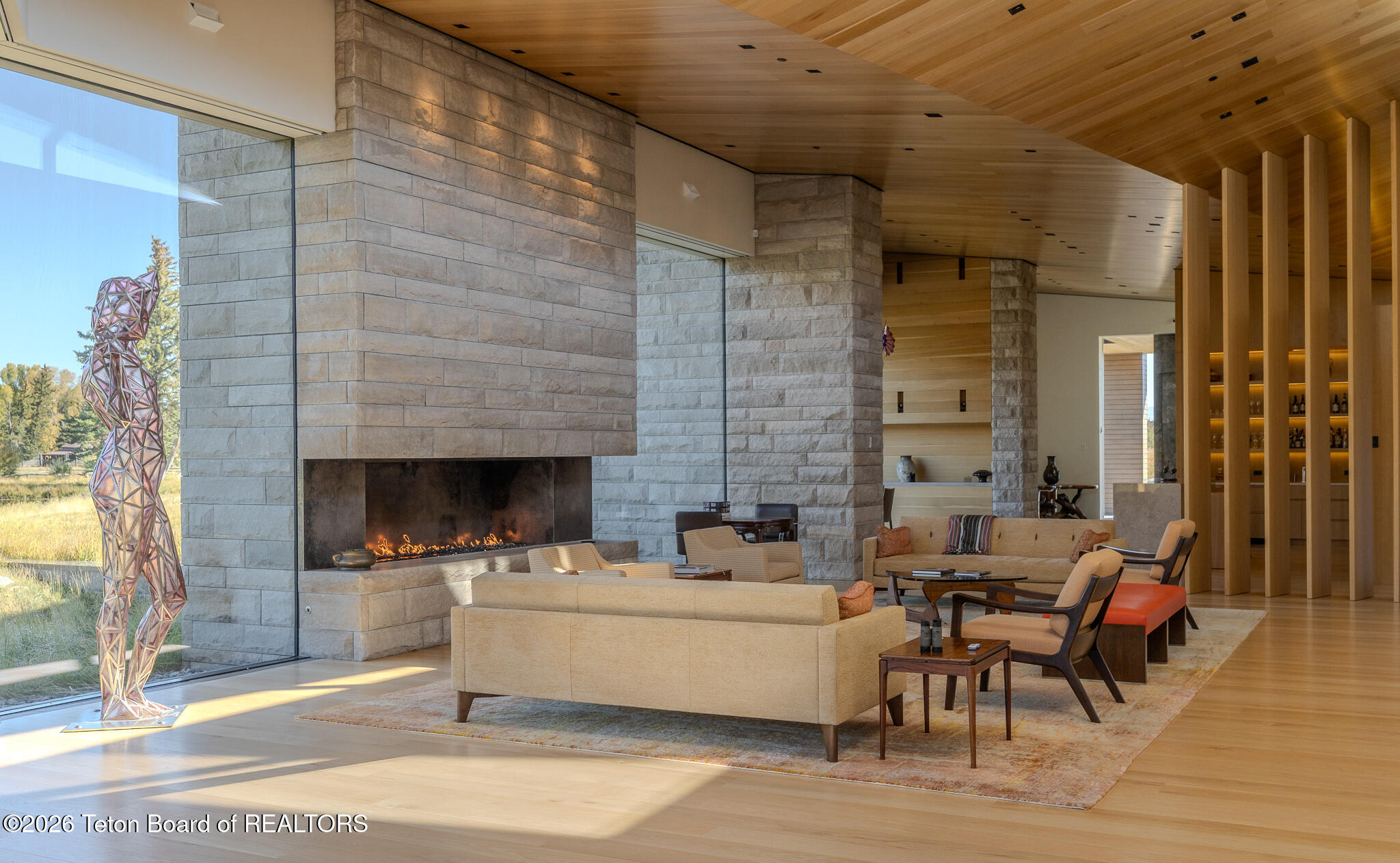 7020 North Bar B Bar River Road Jackson, WY 83001 - Photo 13 of 42 Living Room