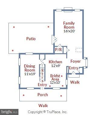 1812 Brisbane Street Silver Spring, MD 20902 - Photo 29 of 30 Floor Plan Main Level
