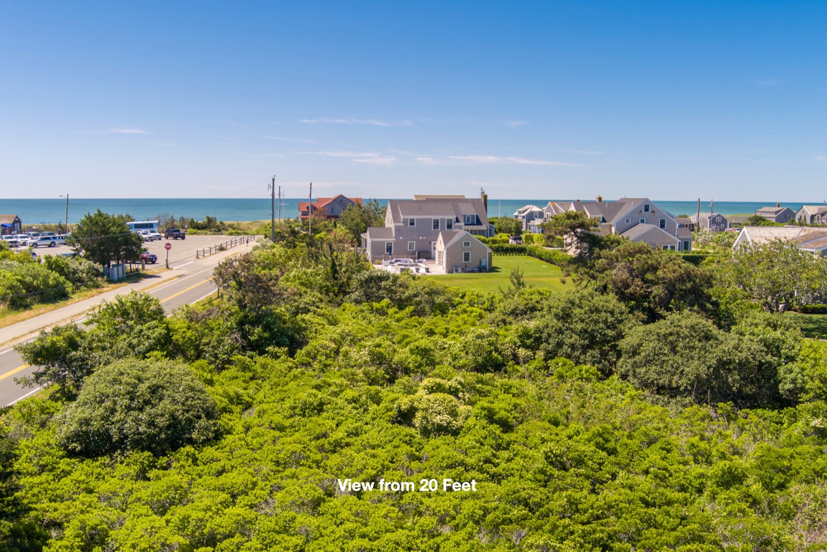 163 Surfside Road Nantucket, MA 02554 - Photo 4 of 7 an aerial view of a house with a yard