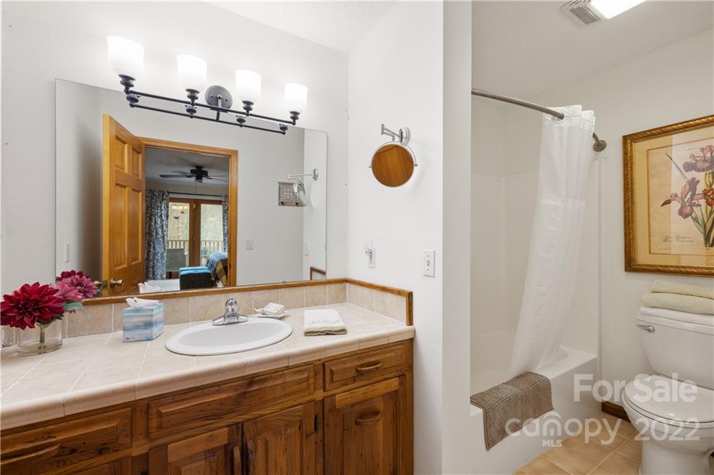 80 Lick Log Road Sylva, NC 28779 - Photo 11 of 25 a bathroom with a sink vanity mirror and toilet