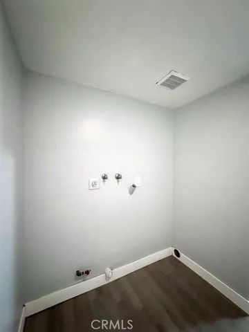 an empty room with a workbench