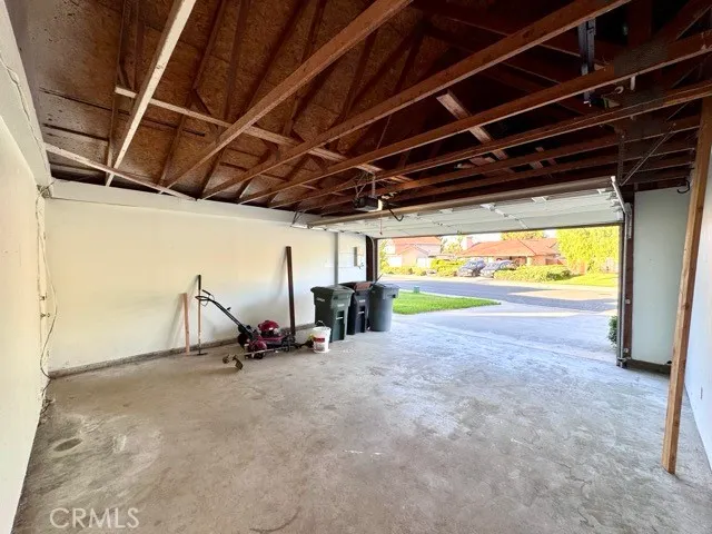 a view of a room with wooden walls