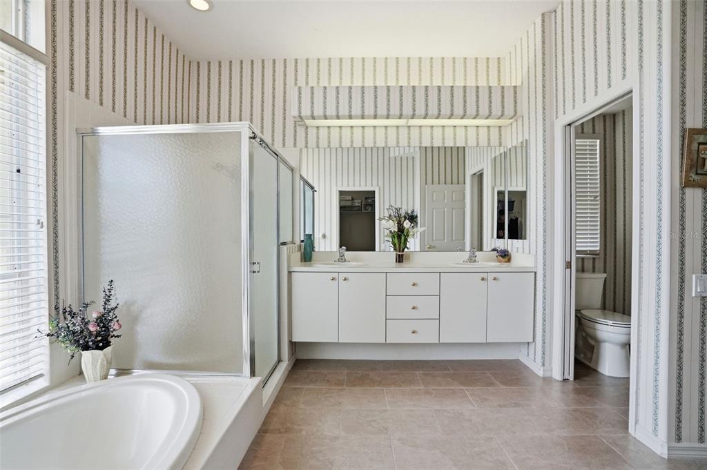 7221 Aloe Drive Spring Hill, FL 34607 - Photo 17 of 34 a spacious bathroom with a bathtub sink and mirror