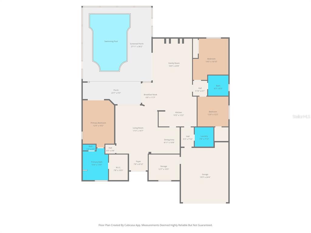 7221 Aloe Drive Spring Hill, FL 34607 - Photo 34 of 34 a picture of a floor plan