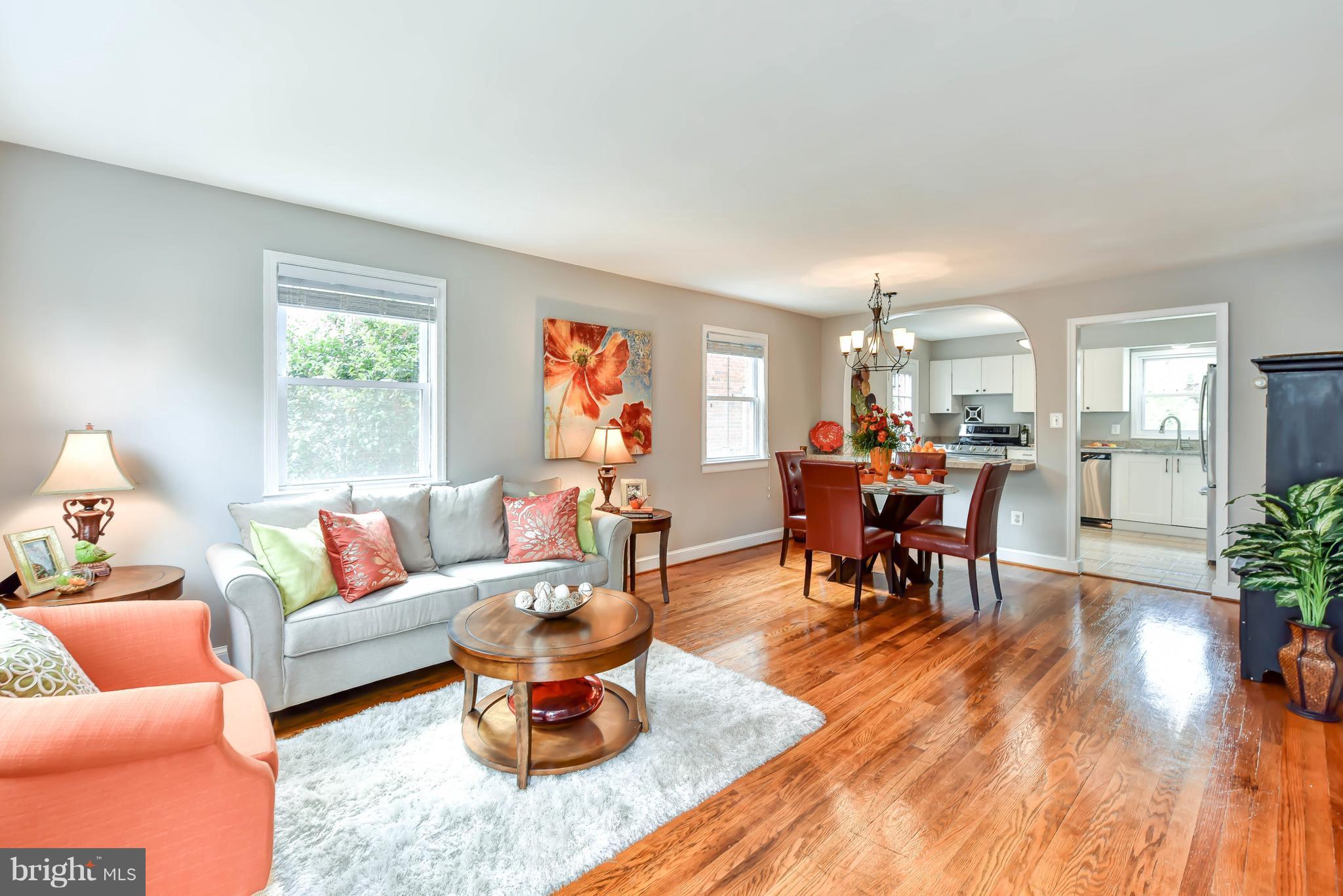 704 West Glebe Road Alexandria, VA 22305 - Photo 2 of 30 Open flow from living, dining to kitchen