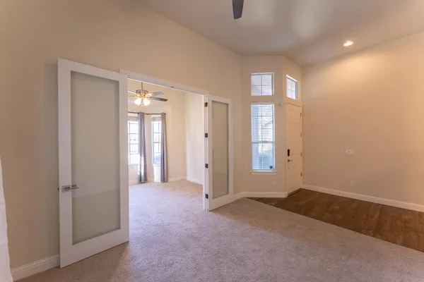 a view of an empty room with window