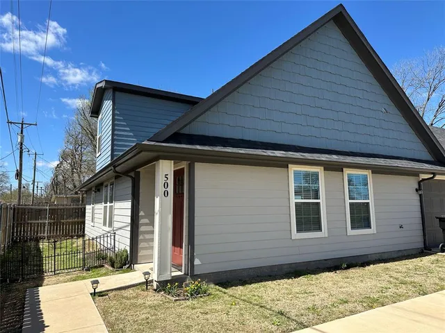 a front view of a house