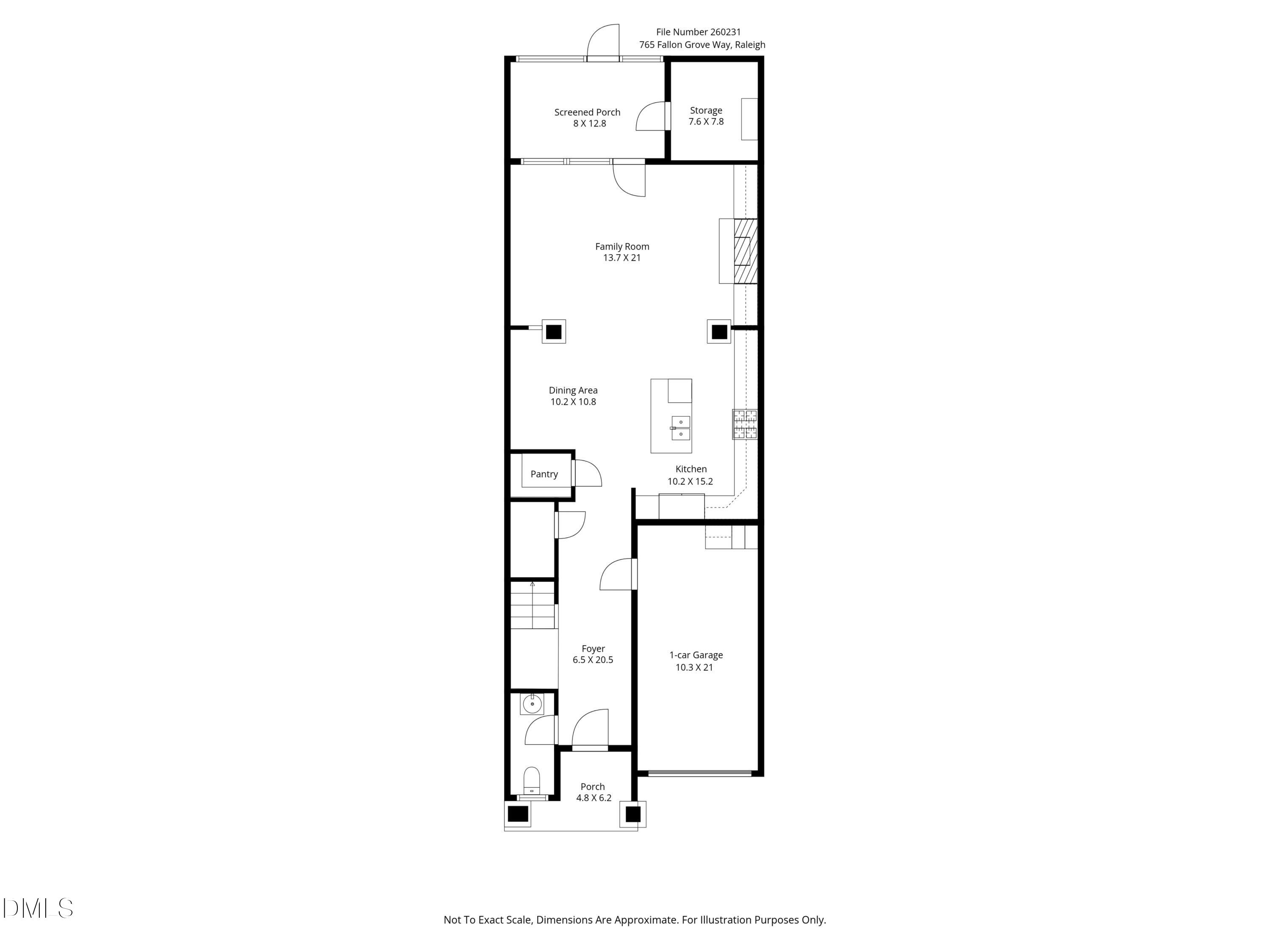 765 Fallon Grove Way Raleigh, NC 27608 - Photo 40 of 43 1st Floor Plan - 765 Fallon Grove