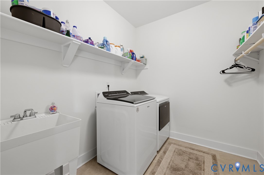 25181 West Soap Stone Road Jetersville, VA 23083 - Photo 18 of 54 Dedicated utility space featuring a utility sink w