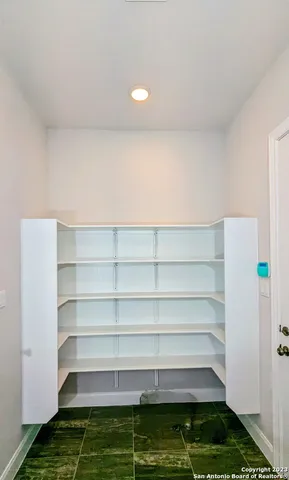 a view of room with empty racks