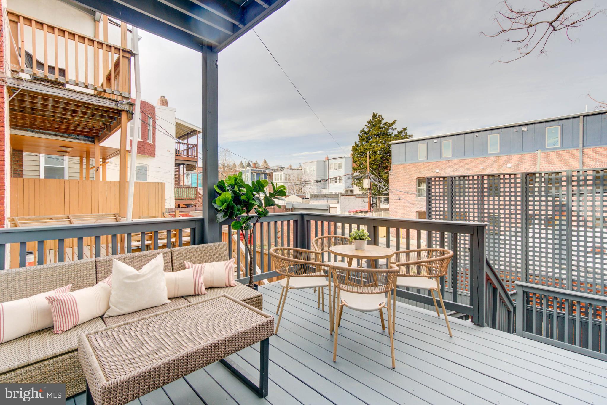 1111 Fairmont Street Northwest Washington, DC 20009 - Photo 14 of 55 Large Deck for Exterior Living & Al Fresco Dining