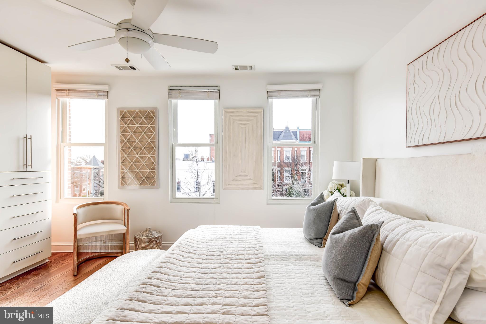 1111 Fairmont Street Northwest Washington, DC 20009 - Photo 24 of 55 Primary Suite: Exquisite Natural Light