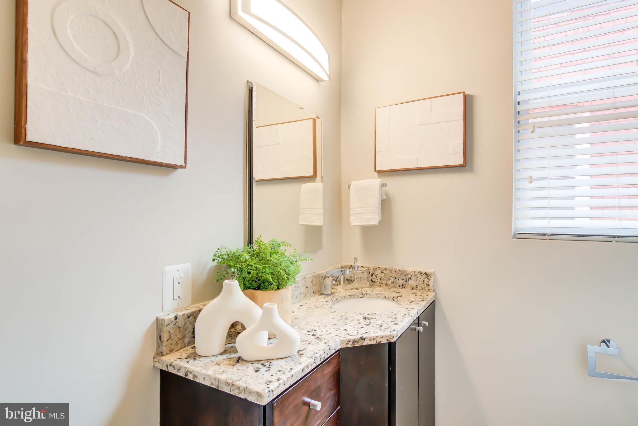 1111 Fairmont Street Northwest Washington, DC 20009 - Photo 33 of 55 Hall Bath w Custom Vanity