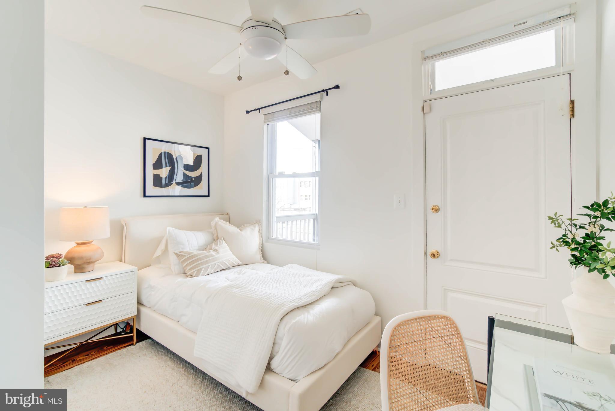 1111 Fairmont Street Northwest Washington, DC 20009 - Photo 34 of 55 Third Bedroom w Door to Deck