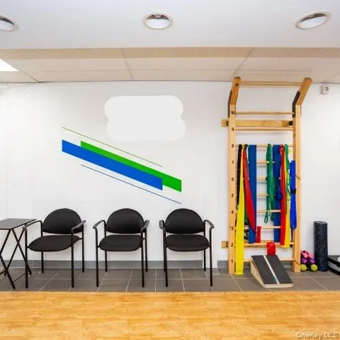 a living room with a table