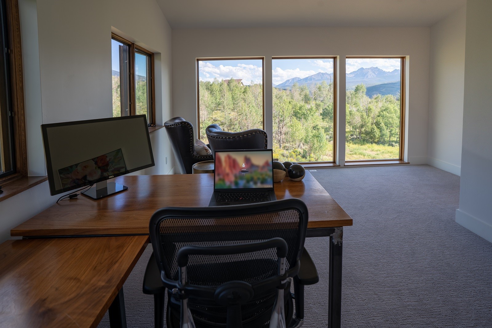 2150 Elk Run Road Silverthorne, CO 80498 - Photo 11 of 29 Office/Bedroom with floor to ceiling windows.