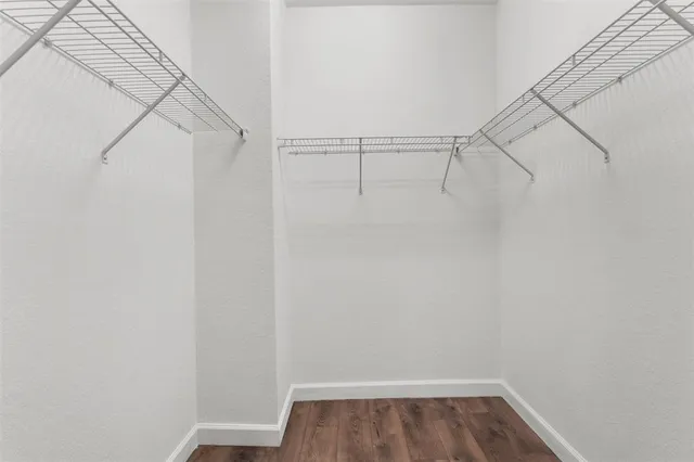 a view of small space with racks on the wall